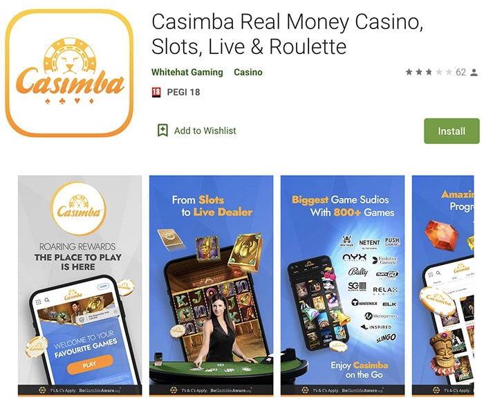 casimba casino app