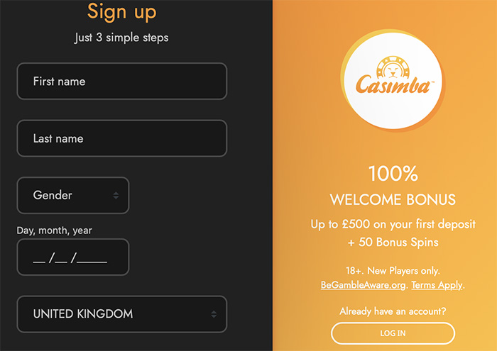 casimba sign up